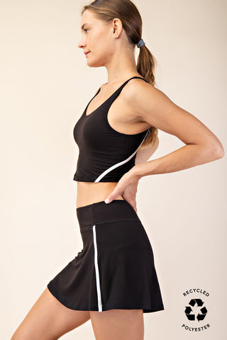 Recycled Butter V-Neck Tank Top/Skort set