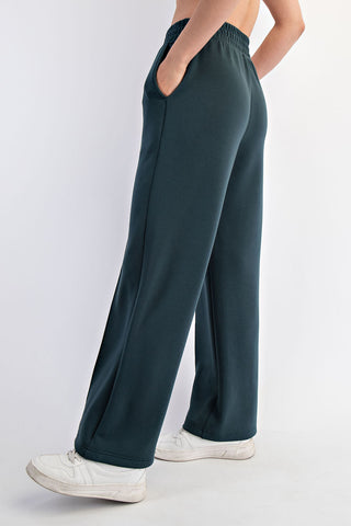 Modal Scuba Midnight Green Long Sleeve Pullover/Pant Set