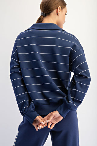 Pin Stripe Long Sleeve Top/Skort Set