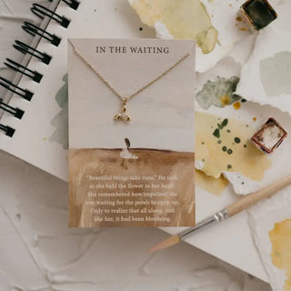 "In the Waiting" Christian Necklace - Psalm 145:13