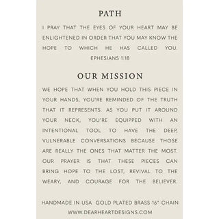"Path" Christian Necklace - Ephesians 1:18