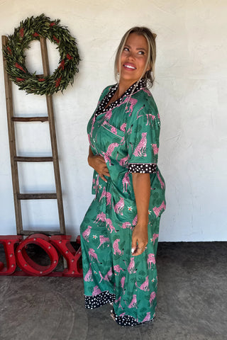 Pink Leopard Luxe PJ Set