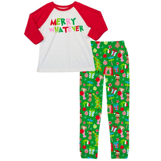 Merry Whatever Long Sleeve Jammie Jogger Pant Set