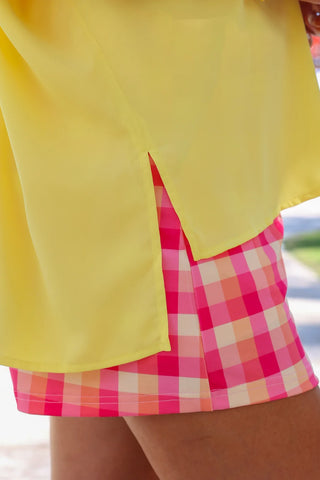 Summer Crush Plaid Skort