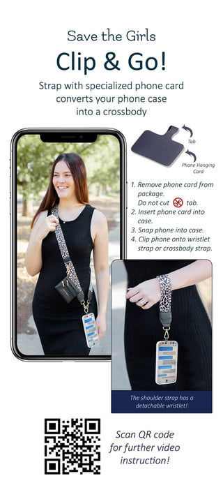 Clip & Go Crossbody Phone Strap w/ Zippered Pouch