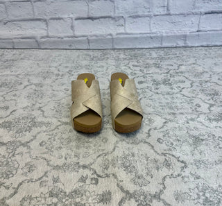 Fallon Metallic Gold Wedge Sandal