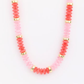Jules Beaded Necklace - Pink