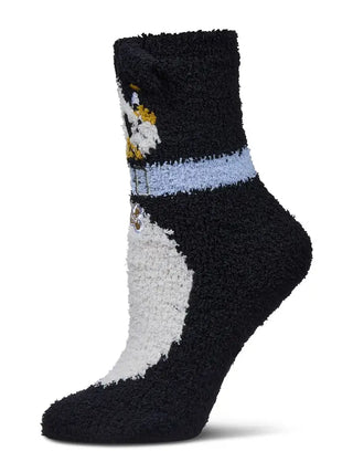 Dog Embellished Plush Crew Socks