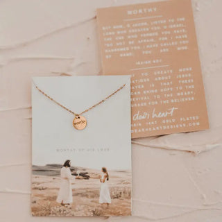 "Worthy" Disc Necklace - Isaiah 43:1