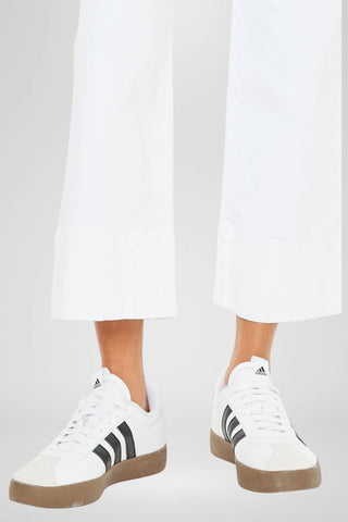 White High Rise Cropped Wide Leg Jeans by KanCan