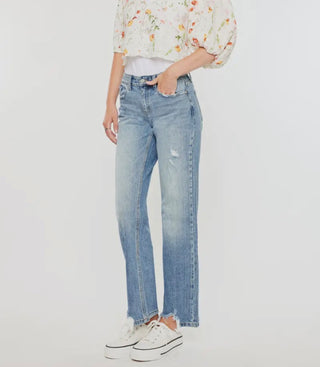 KanCan Mid Rise True Straight Denim Jeans