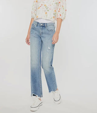 KanCan Mid Rise True Straight Denim Jeans