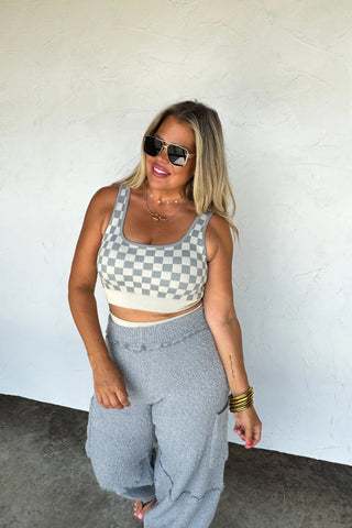 Checker Bra & Biker Shorts Sets - 4 Colors!