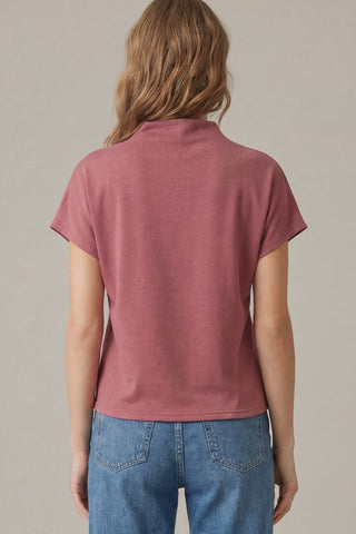 Drop Shoulder Mock Neck Top - 4 Colors!
