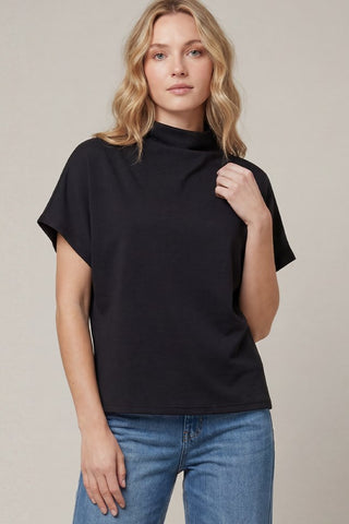 Drop Shoulder Mock Neck Top - 4 Colors!
