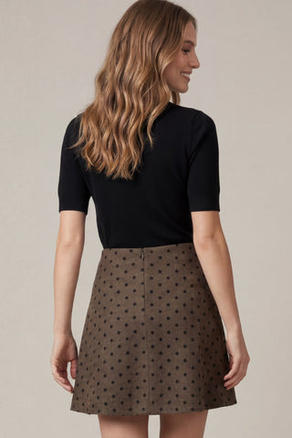 Polka Dot Mini Flare Skirt