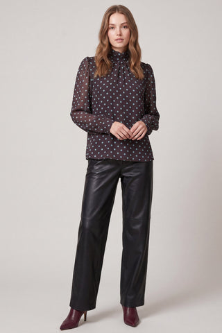 Long Sleeve Polka Dot Top
