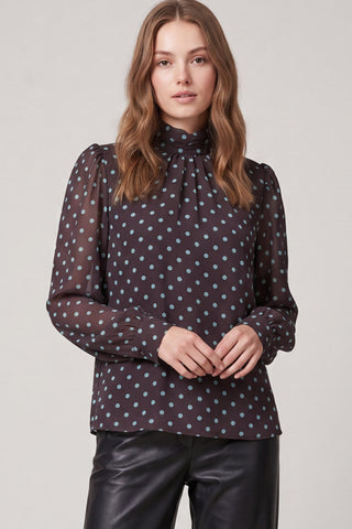 Long Sleeve Polka Dot Top