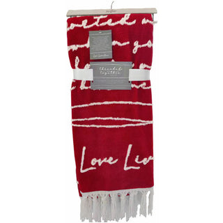 "Love Lives Here" 50" x 60" Inspirational Plush Blanket