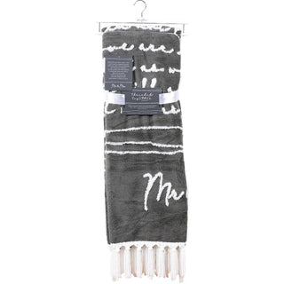 "Mr. & Mrs." 50" x 60" Inspirational Plush Blanket
