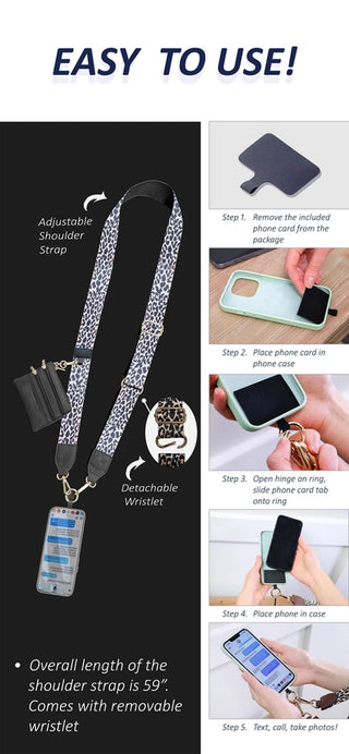 Clip & Go Crossbody Phone Strap w/ Zippered Pouch