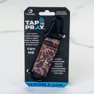 Tap To Pray® Camo Tactical Carabiner Keychain - 3 Options!