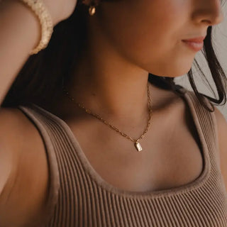 "By Grace" Mini Tag Necklace - Ephesians 2:8-9