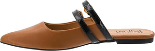 Corkys Take A Number Pointed Toe Slip On Mule Shoes - Cognac