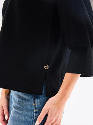 Jocelyn Textured Top in Black