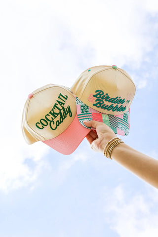 Cocktail Caddy Puff Embroidered Canvas Cap