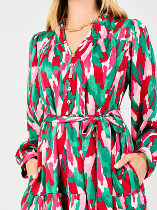 Gracelyn Long Sleeve Belted Dress