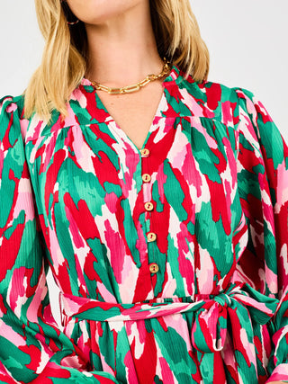 Gracelyn Long Sleeve Belted Dress