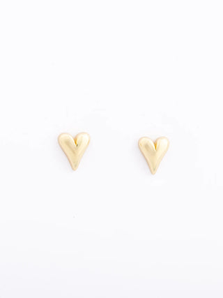 Angie Heart Earring Studs is a pair of gold-filled heart shaped stud earrings. 