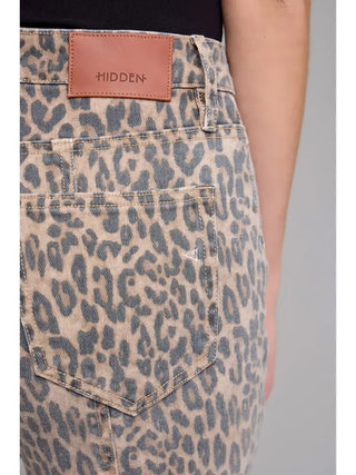 Hidden Jeans Cheetah Seam 33" Inseam Comfort Flare