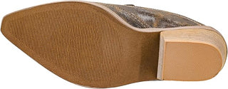 Corkys Saloon Tan Crackle Heeled Mule Shoe