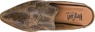 Corkys Saloon Tan Crackle Heeled Mule Shoe