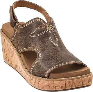 Corkys Cognac Darlin Wedge Sandal