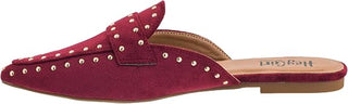 Corkys Mischief Pointed Toe Mule Slide Shoe - Cranberry