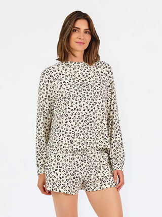 Annie ButterSoft Leopard Print Shorts Set