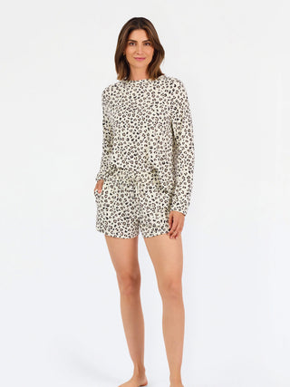 Annie ButterSoft Leopard Print Shorts Set