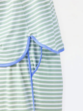 ButterSoft Melody Pajama/Lounge Pants Set - Green Stripe