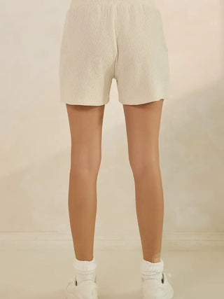 Cream Long Sleeve Top/Shorts Set