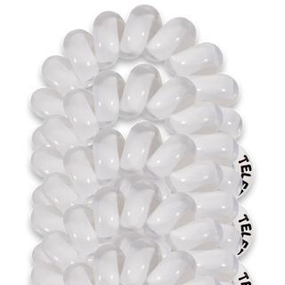 TELETIES Coconut White Tiny Hair Ties - Tiny