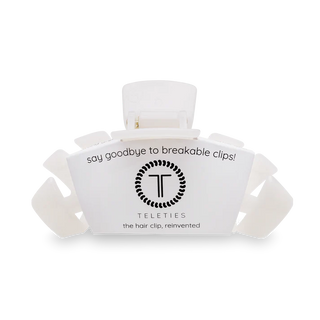 TELETIES Classic Coconut White Large Claw Clip - Large