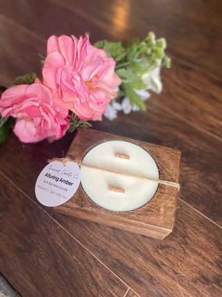 Wood Cheese Mold Wooden Wick Soy Candles