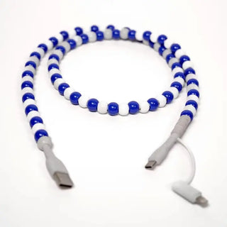 Beaded Phone Charger with Lightning & USB-C Cable