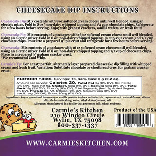 Carmie's Kitchen Cheesecake Dip Mixes