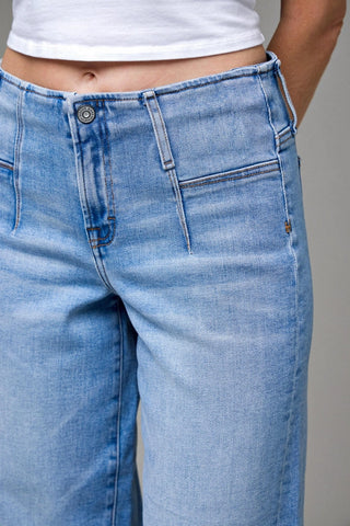 Logan Light Wash Fashion Stretch Mid Rise Dad Jean by Hidden Jeans