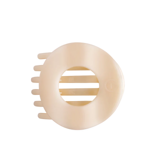 Teleties Almond Beige Large Flat Circle Hair Clip