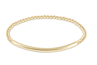 enewton Classic Gold 3mm Bead Bracelet - Bliss Bar Texture